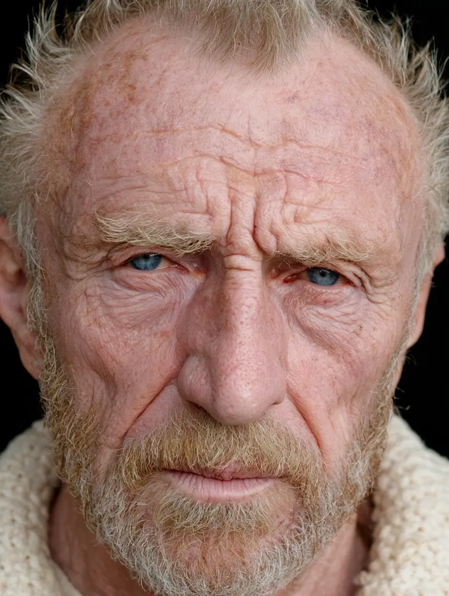 Elderly Van Gogh Portrait Midjourney提示词