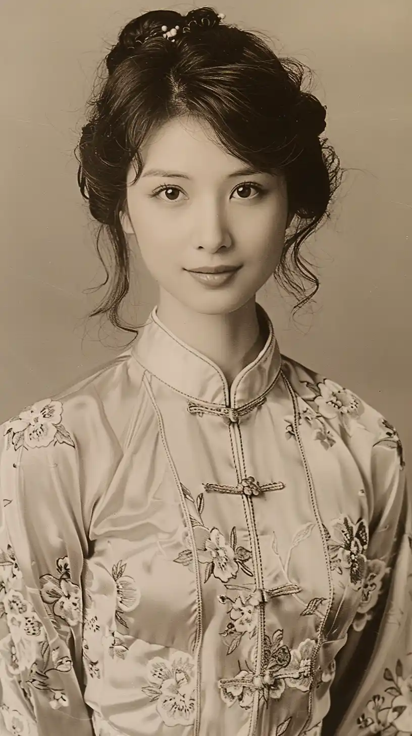 Adorable Chinese Girl Portrait Midjourney提示词