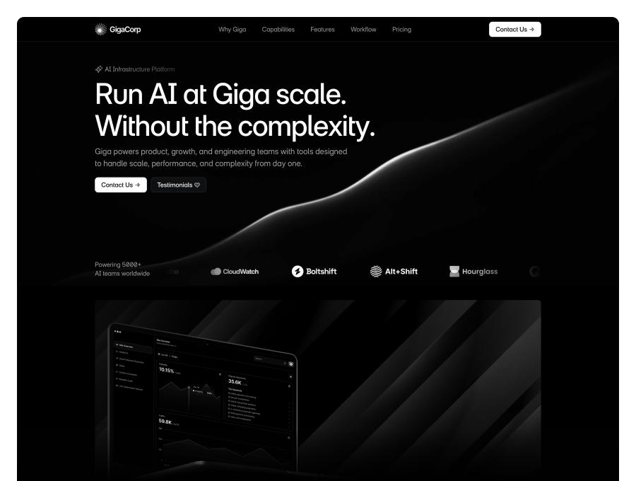 Giga - AI Landing Page Template