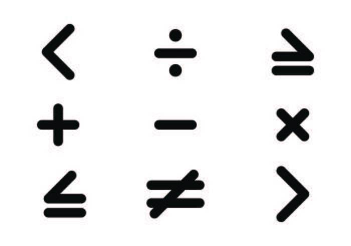 免费的数学符号矢量