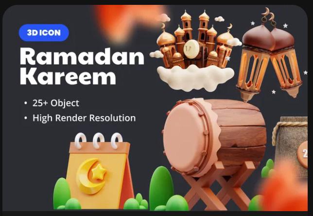 Ramadan 3D Icons