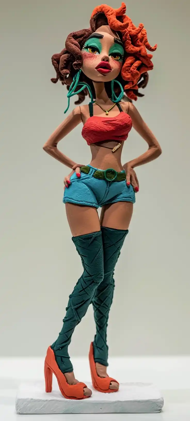 Plasticine Woman Lois Van Baarle Style Midjourney提示词