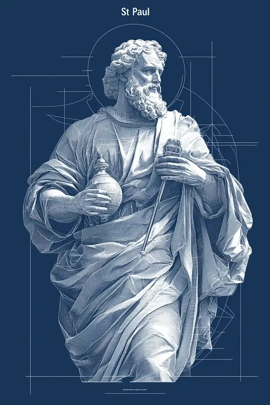 Saint Paul Vector Illustration Midjourney提示词