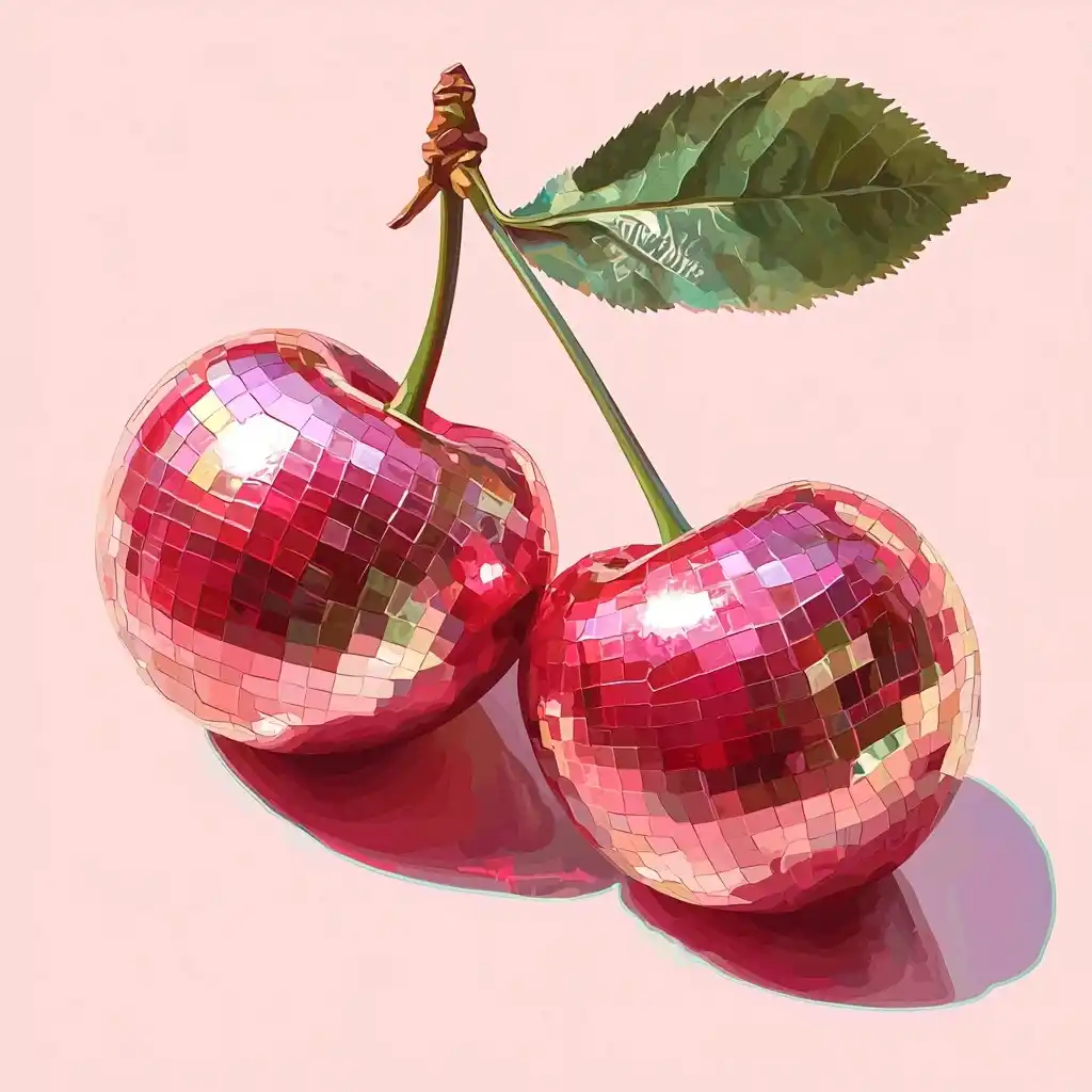 Mirrored Cherries in Oil Midjourney提示词