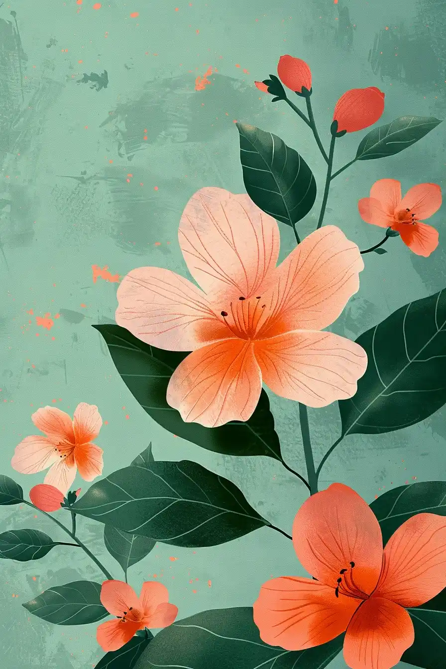 Minimal Spring Blossoms Midjourney提示词