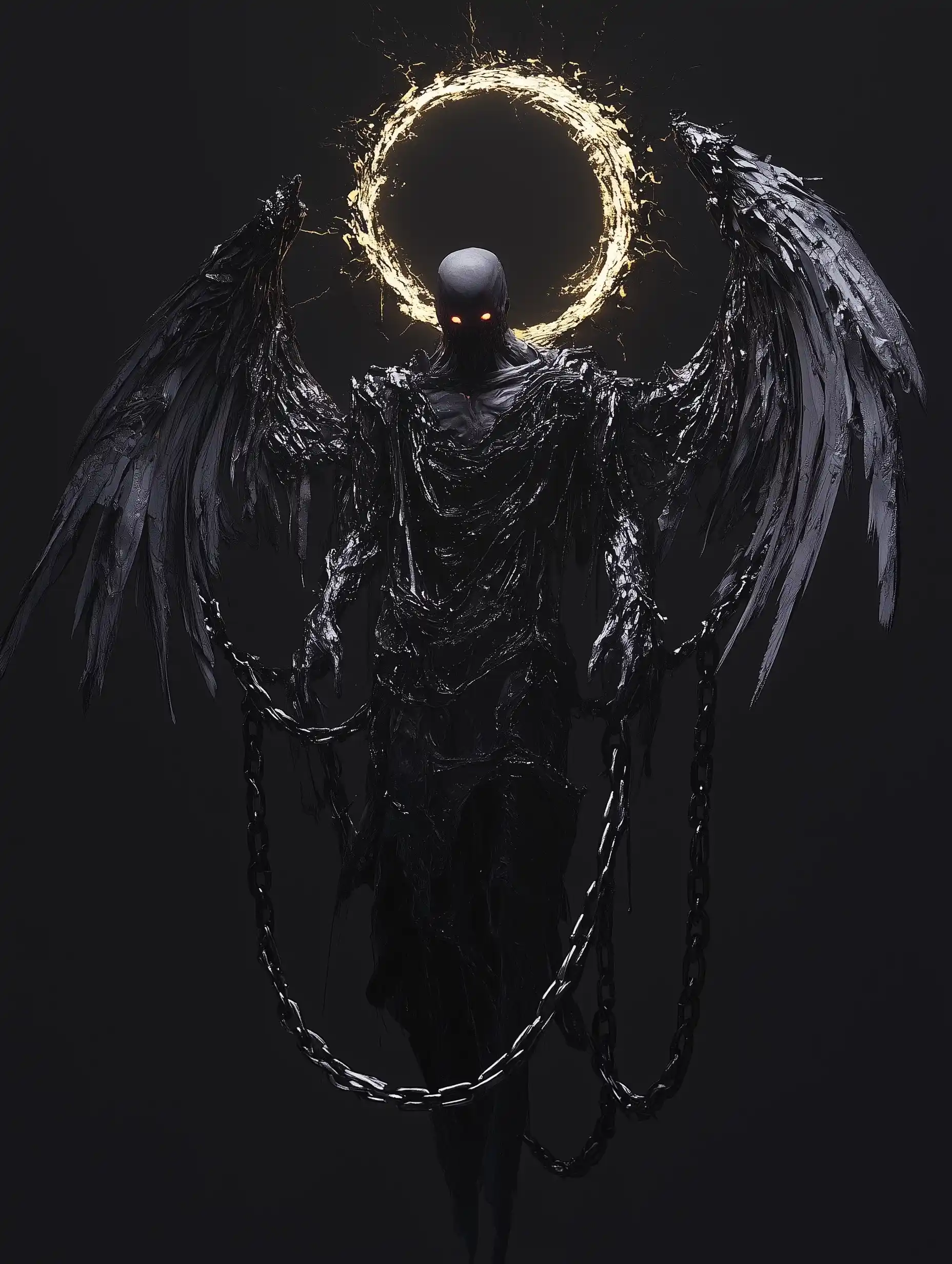 Fallen Celestial Being Illustration Midjourney提示词