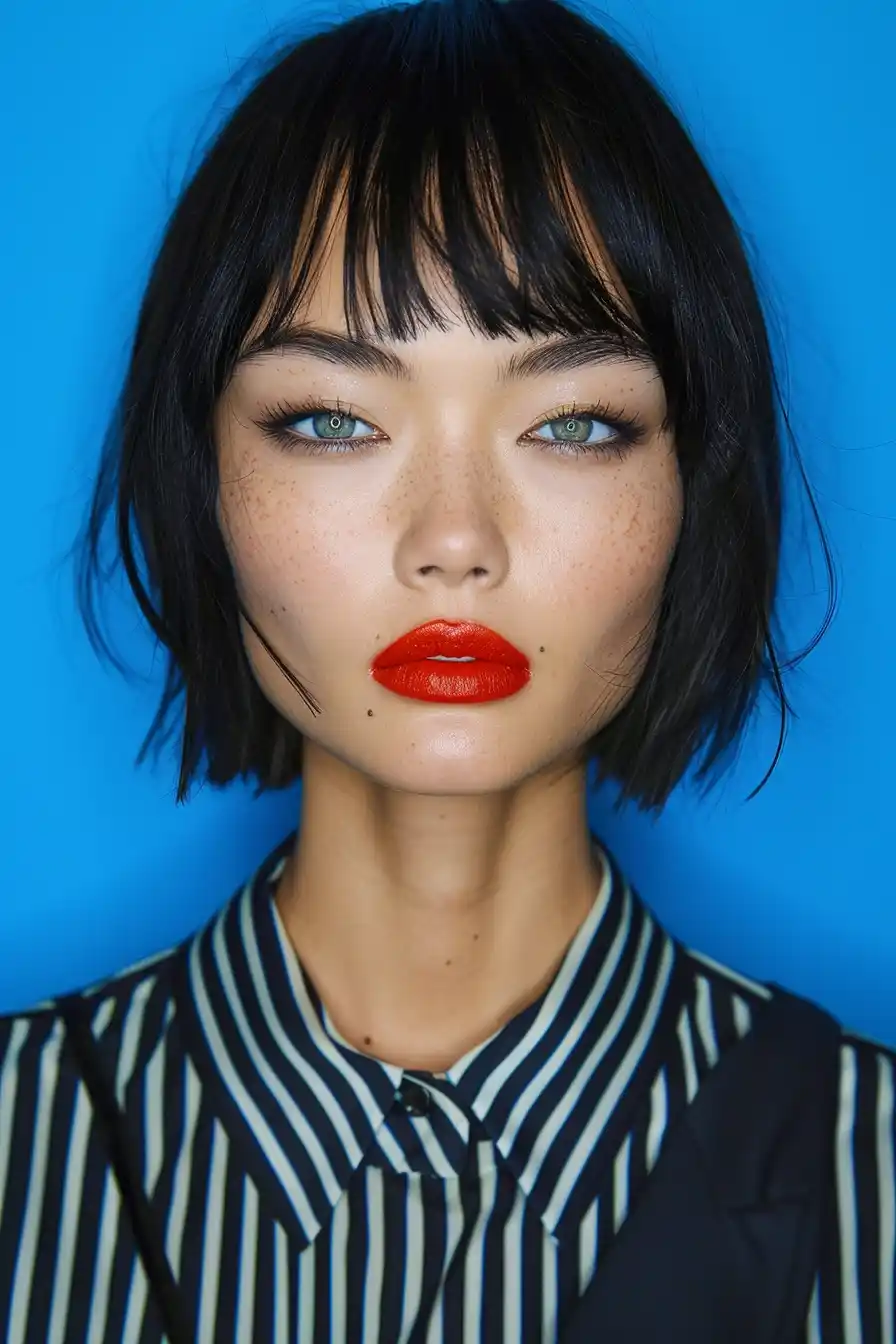 Japanese Hairdresser Competition Portrait Midjourney提示词