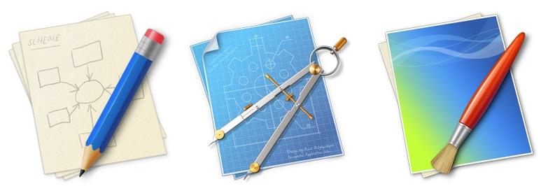 精致绘画工具图标