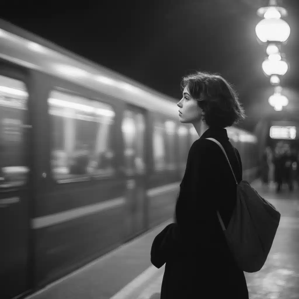 Black and White Subway Portrait Midjourney提示词