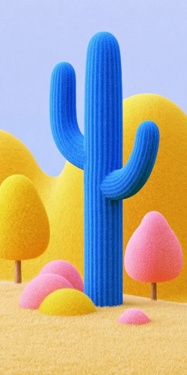 Tall Cactus in Desert Midjourney提示词