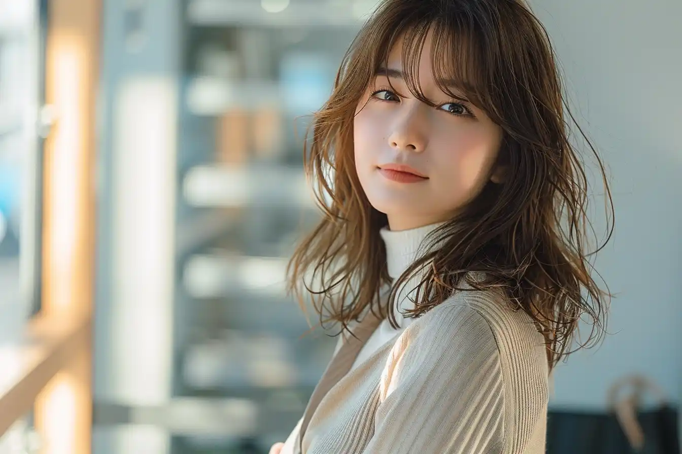 Modern Office Woman Portrait Midjourney提示词