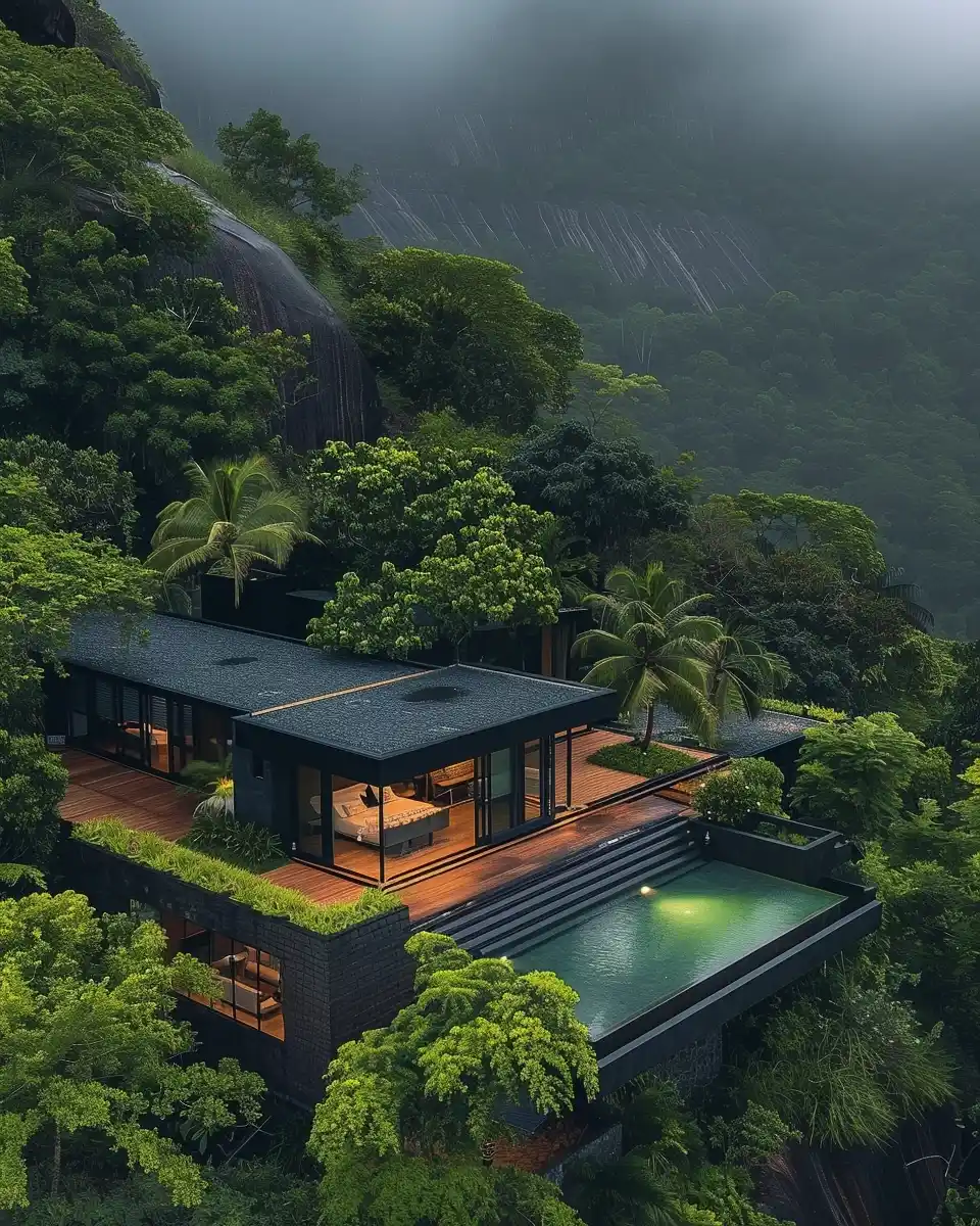 RCR Architectes Dusk View Midjourney提示词