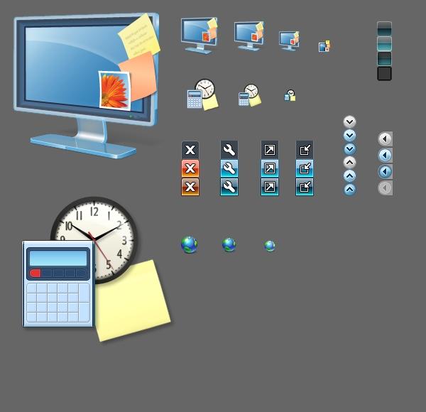 Windows7&nbsp;Sidebar&nbsp;侧边栏图片