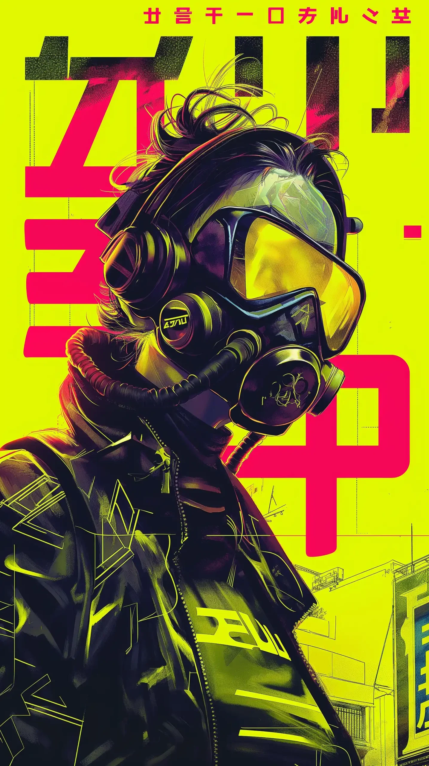 Neo-Cyberpunk Magazine Cover Midjourney提示词