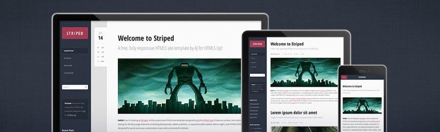 响应式网站模板 html5up-striped