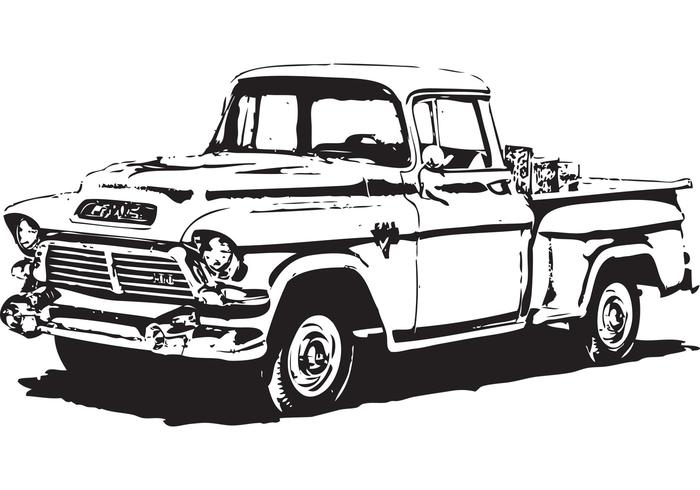 1950年代的GMC Pick-Up Vector