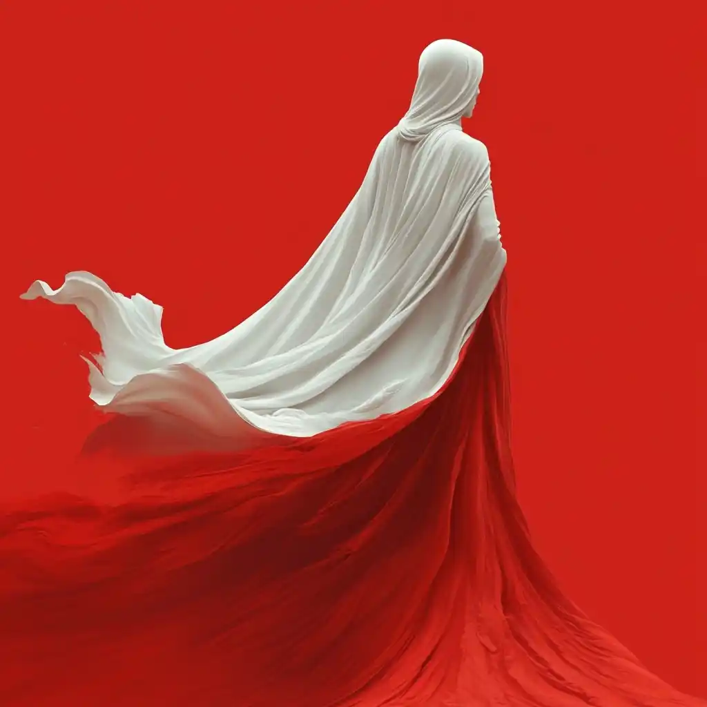 Minimalist Cloaked Figure Logo Midjourney提示词