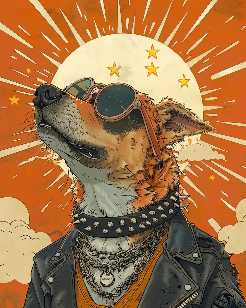 Graphic Sun Dogpunk Midjourney提示词