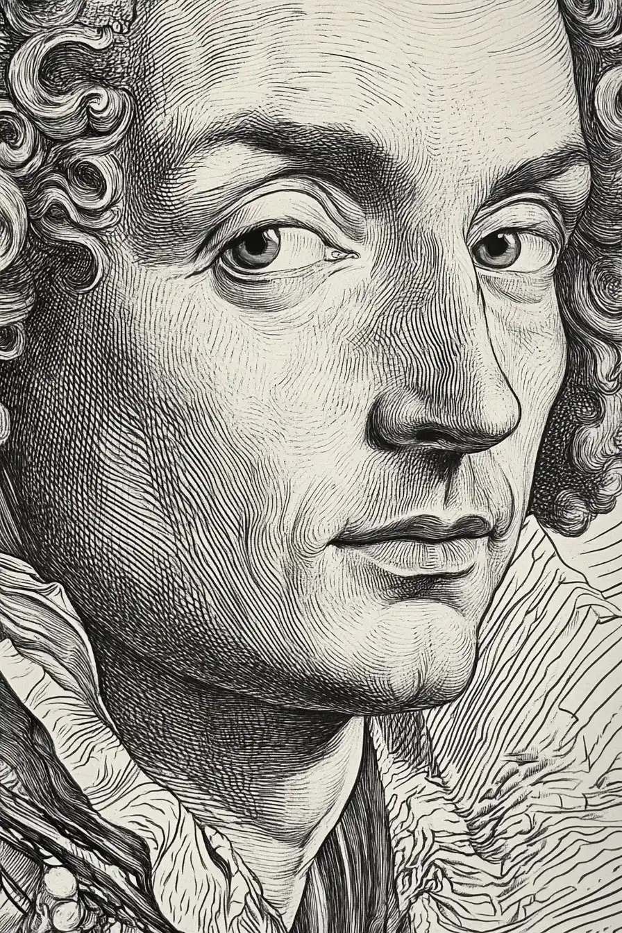Baroque Nobleman Raster Portrait Midjourney提示词
