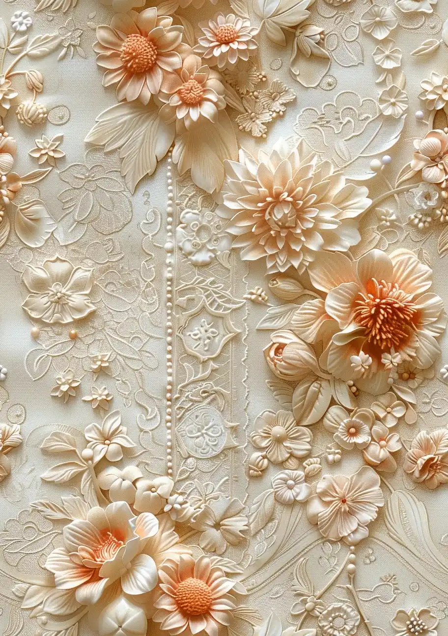 Lace Fairies and Flowers Midjourney提示词