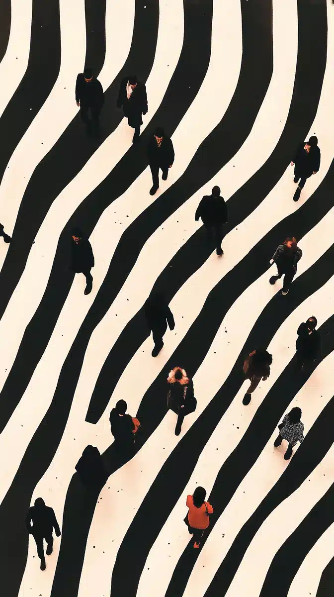 Aerial Urban Crosswalk Photography Midjourney提示词