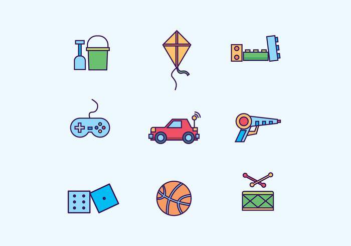 孩子玩具图标集