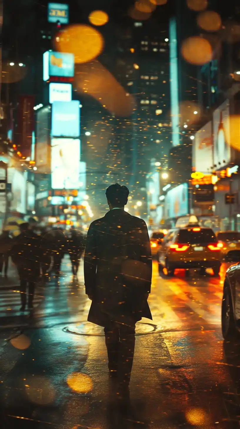Surreal Street Walk Midjourney提示词
