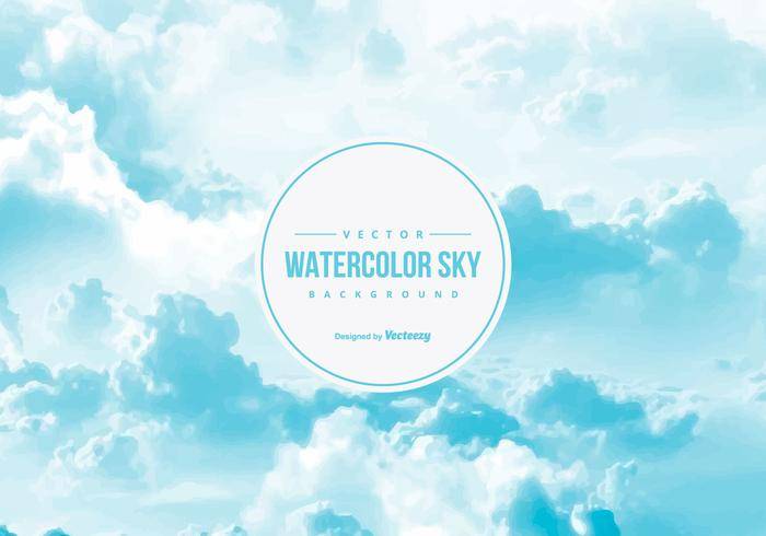 水彩的天空背景