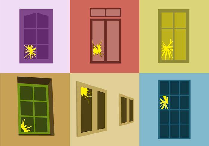 破裂的Windows矢量