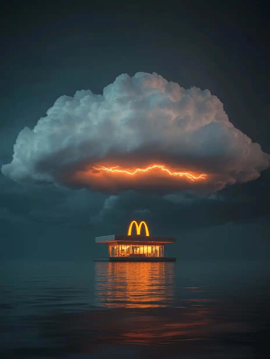 Cinematic Cloud and McDonalds Midjourney提示词