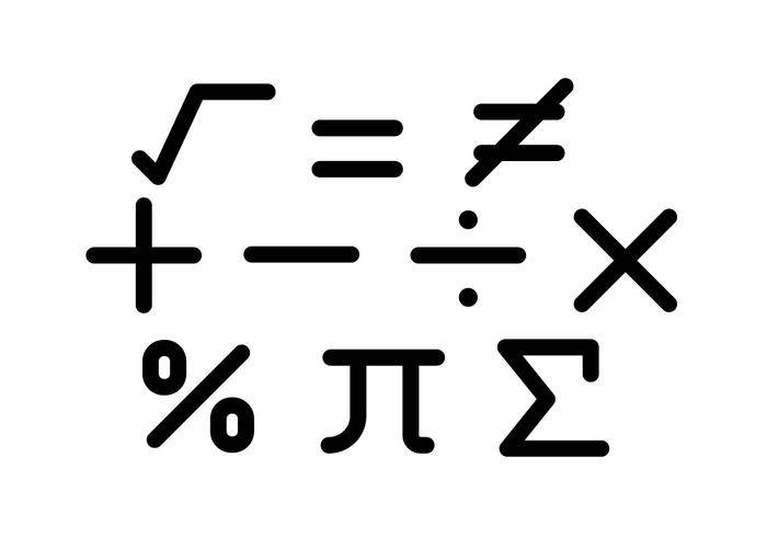 免费的数学符号矢量