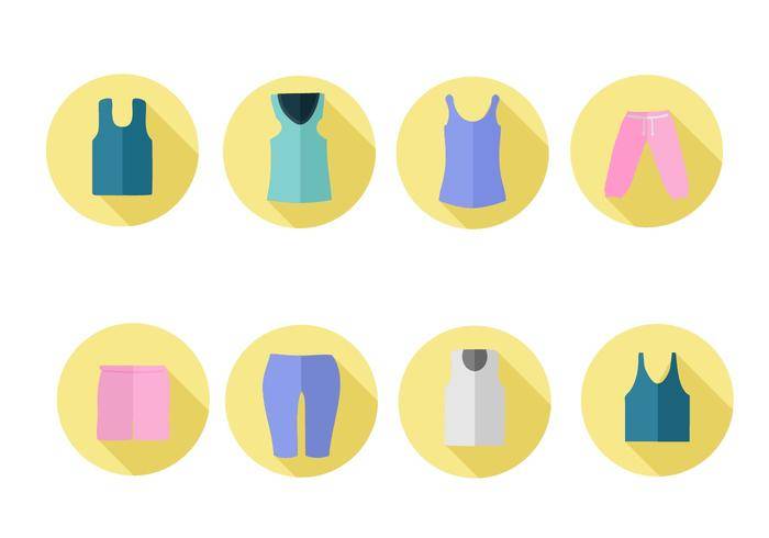 免费妇女运动衣服图标矢量
