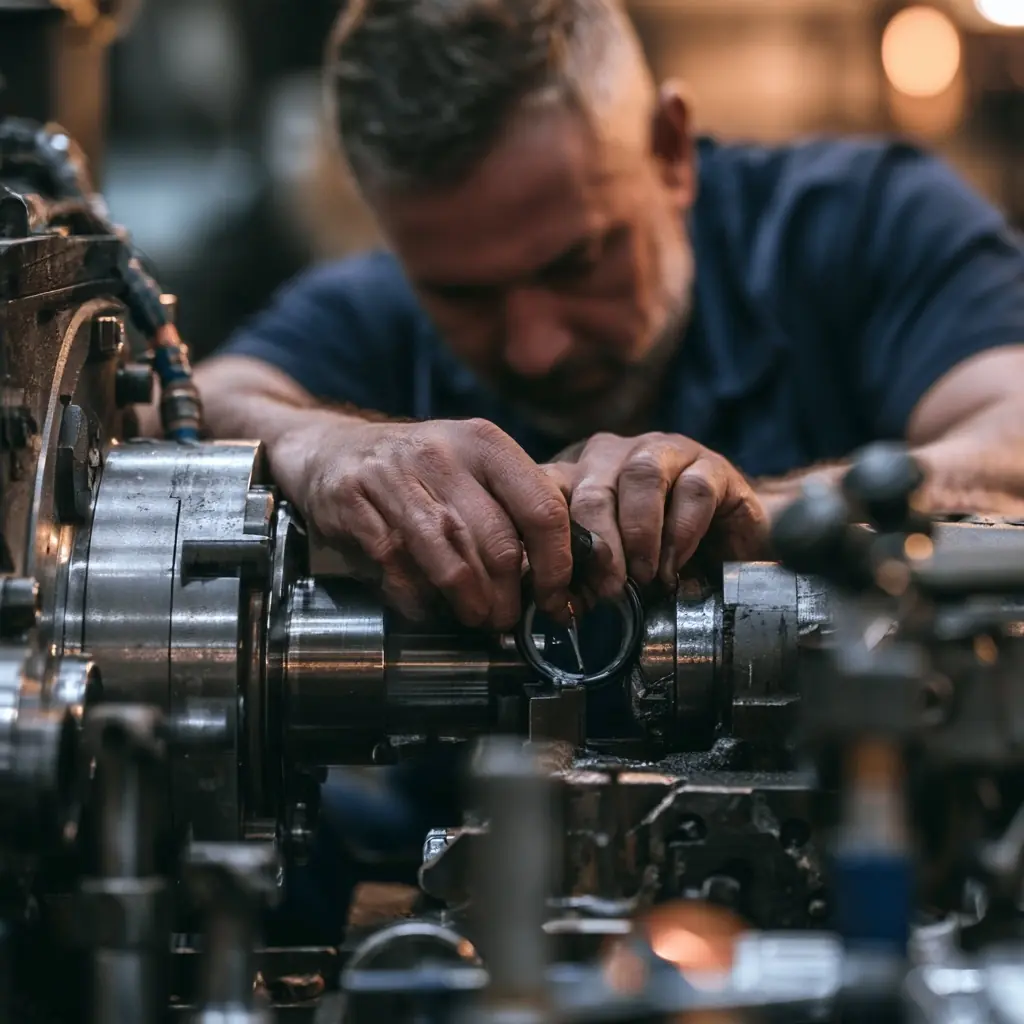 Industrial Machine Maintenance Photography Midjourney提示词