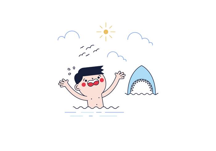 免费的鲨鱼攻击矢量