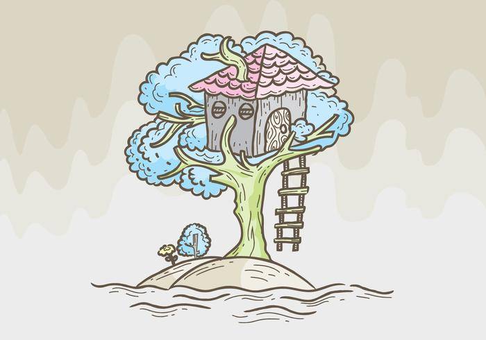 树屋矢量图