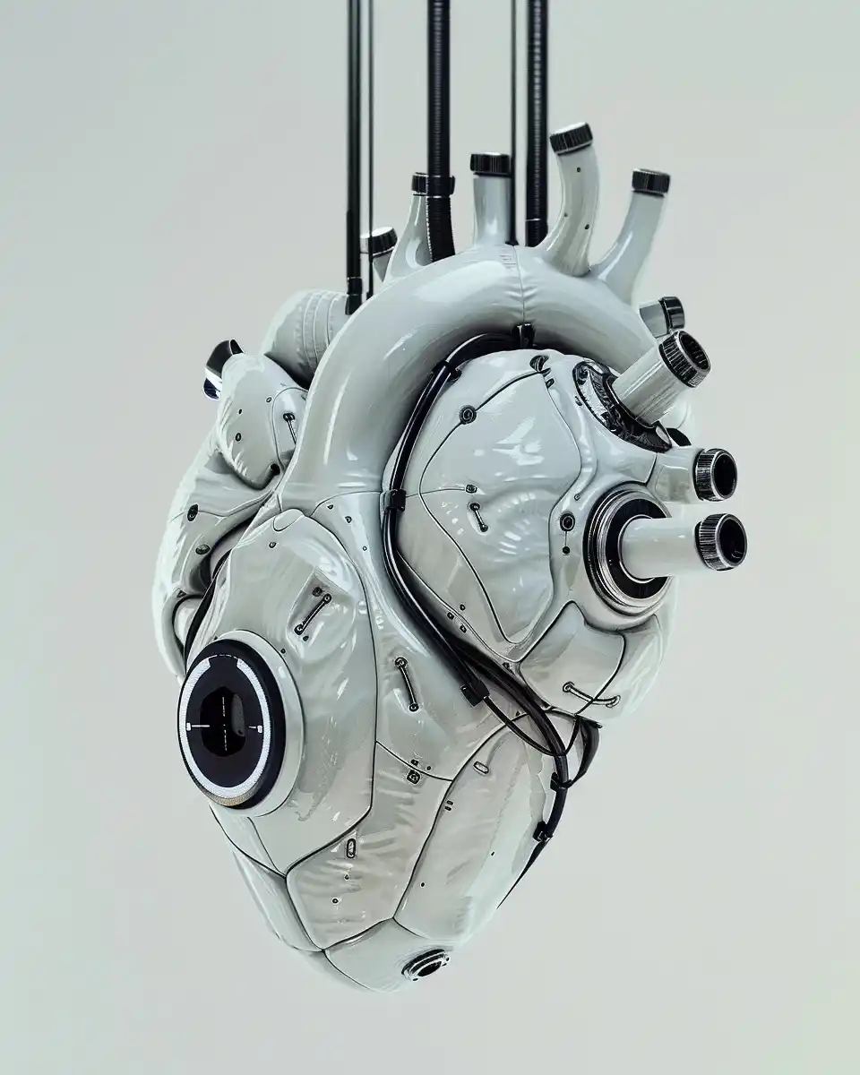Sci-Fi Robot Heart Display Midjourney 提示词生成效果