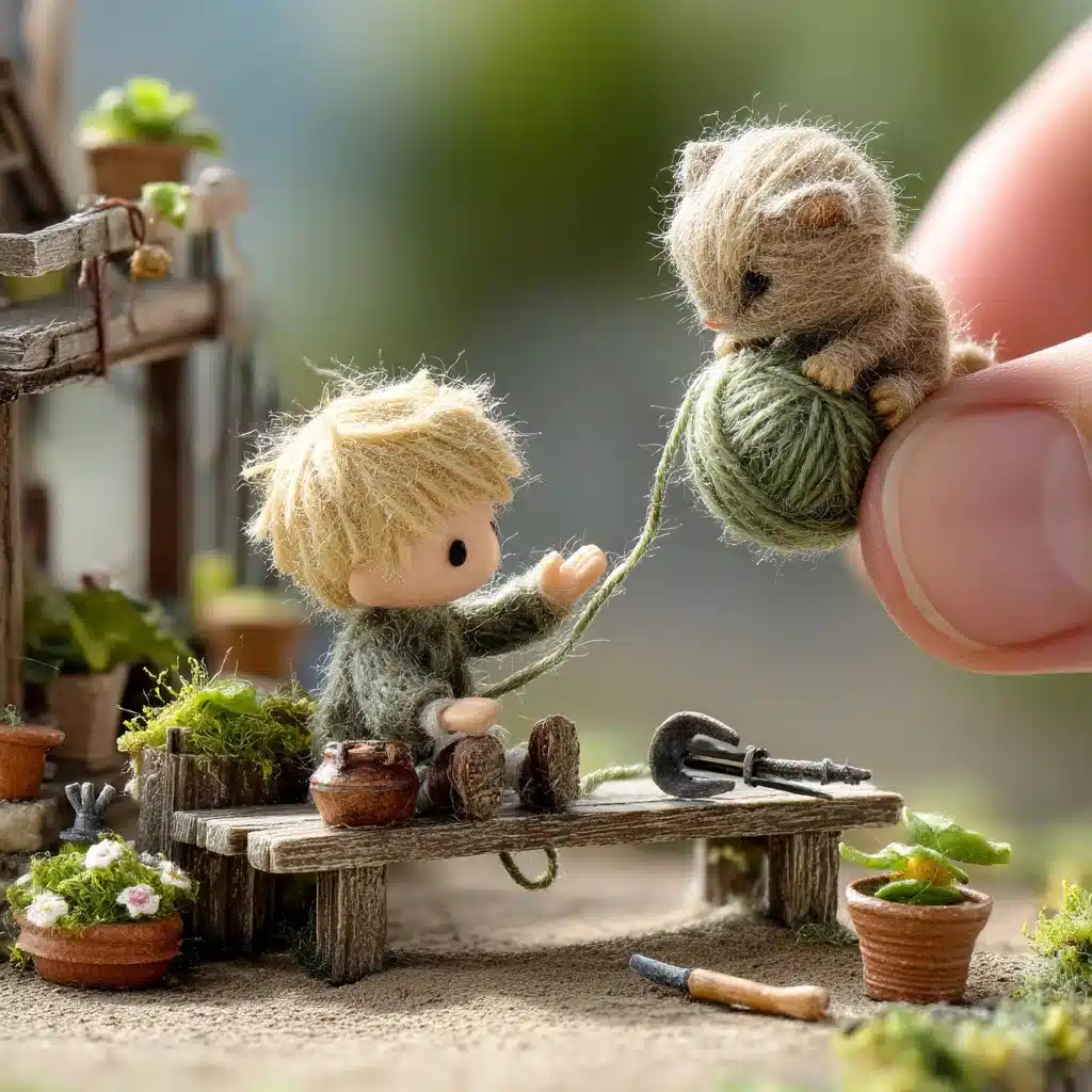 Miniature Garden Scene Midjourney提示词