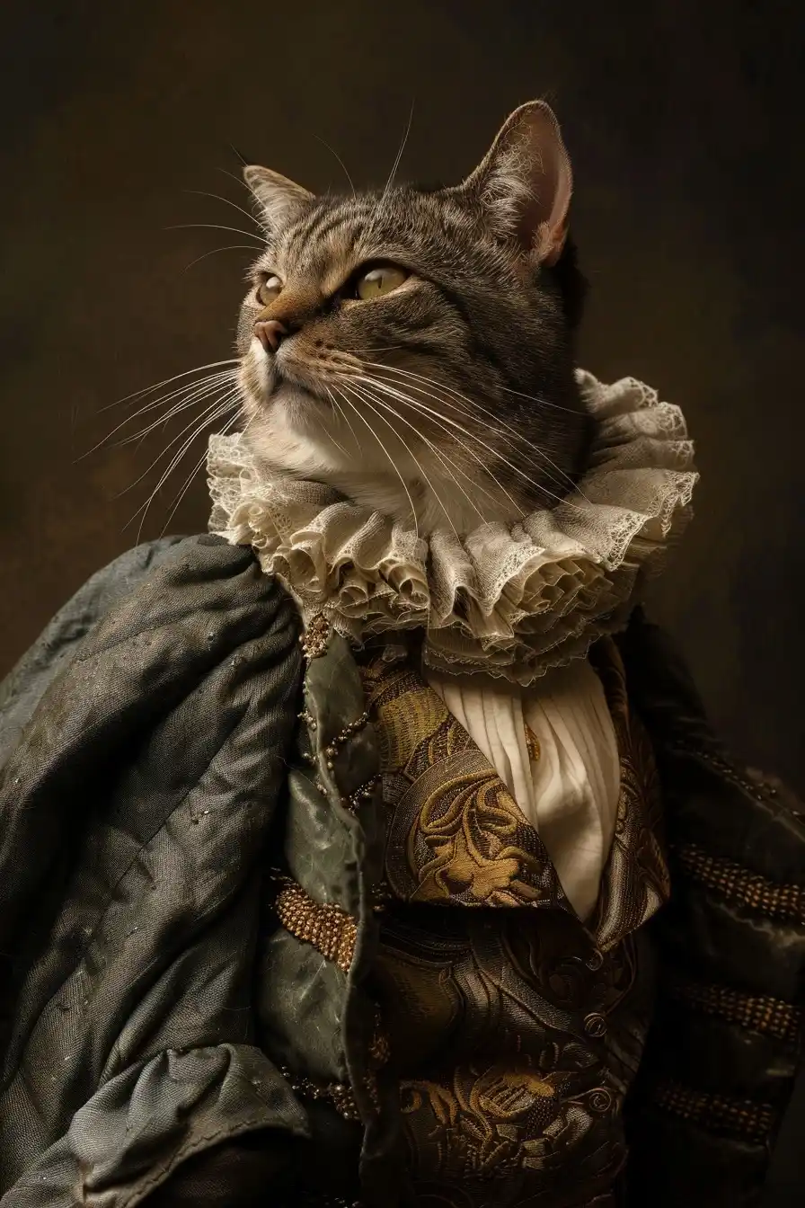 Feline Hamlet Portrait Midjourney 提示词生成效果