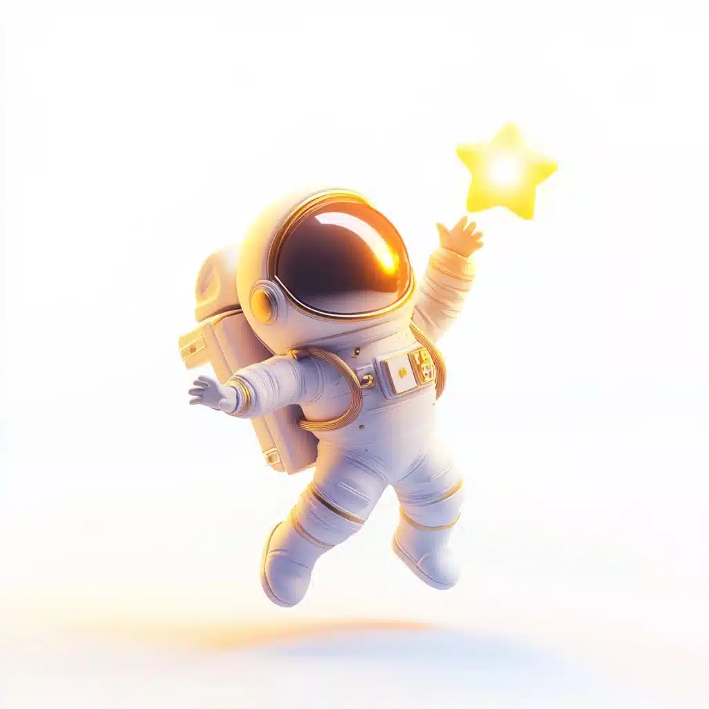 Astronaut Reaching Star – Pixar 3D Midjourney提示词