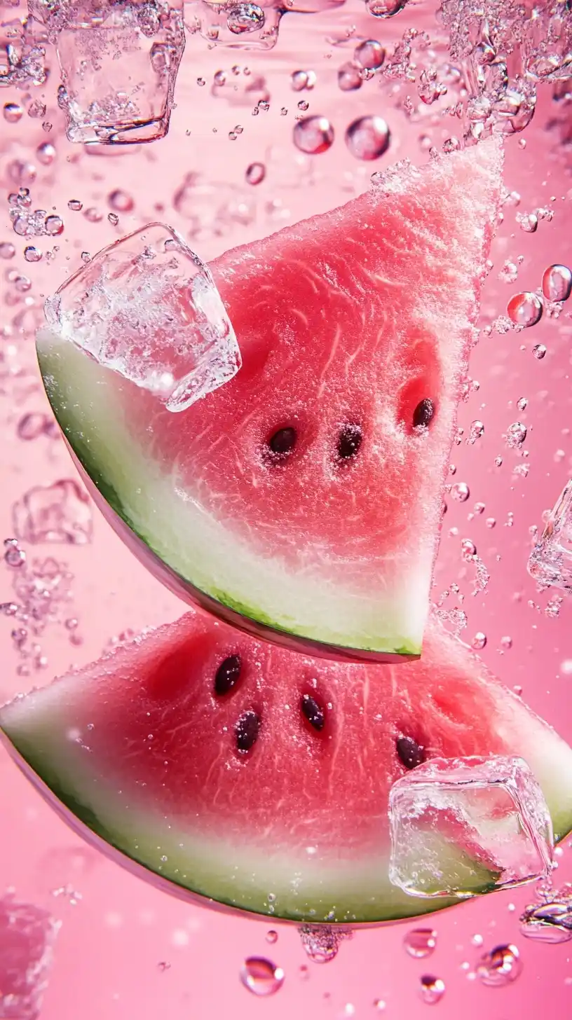 Hyper-Realistic Watermelon Slices Midjourney 提示词生成效果