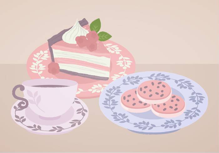 矢量茶杯插画