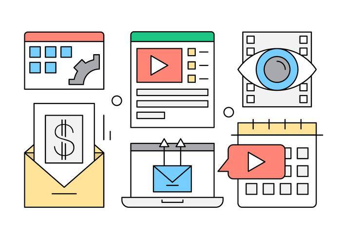免费的线性Web图标