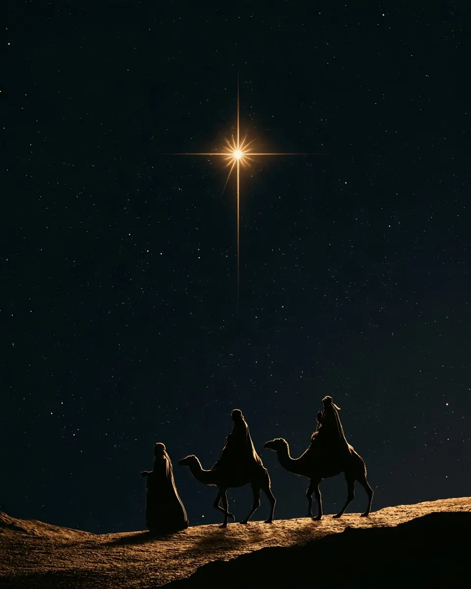 Minimalist Wise Men Cover Midjourney提示词