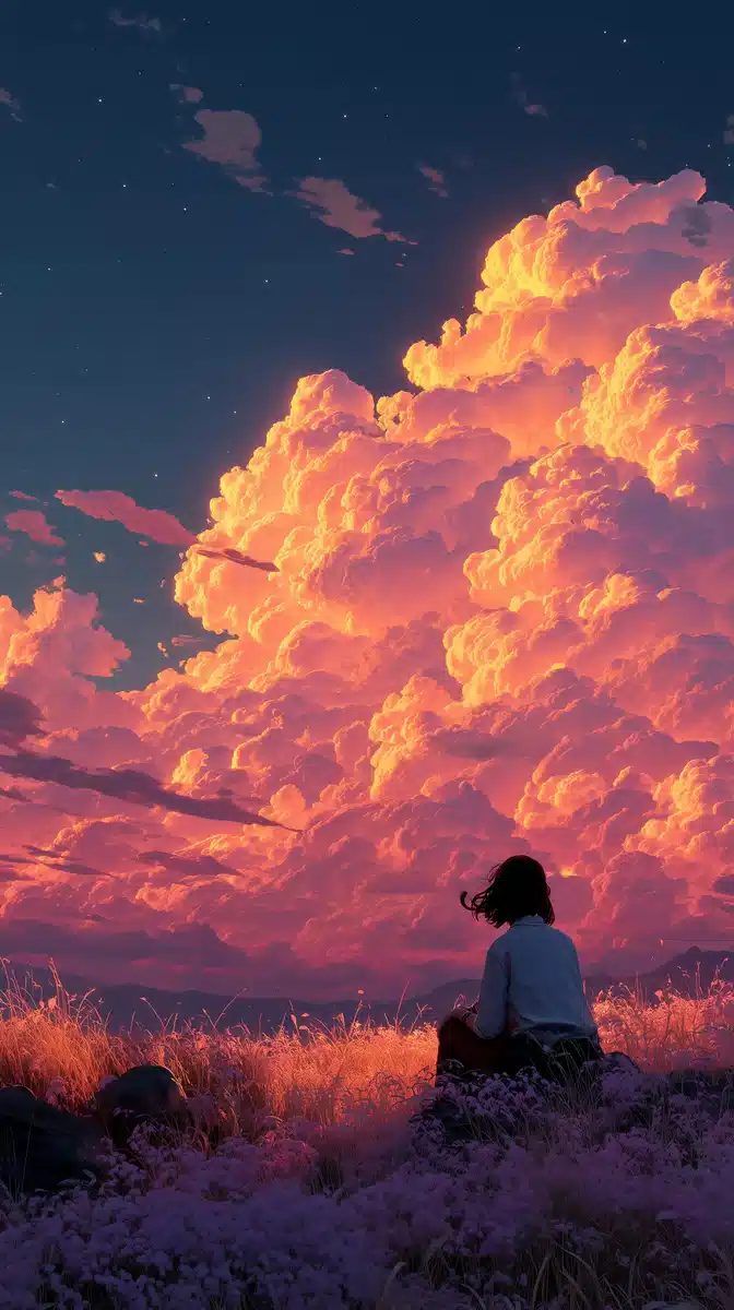 Cinematic Girl Under Twilight Midjourney提示词