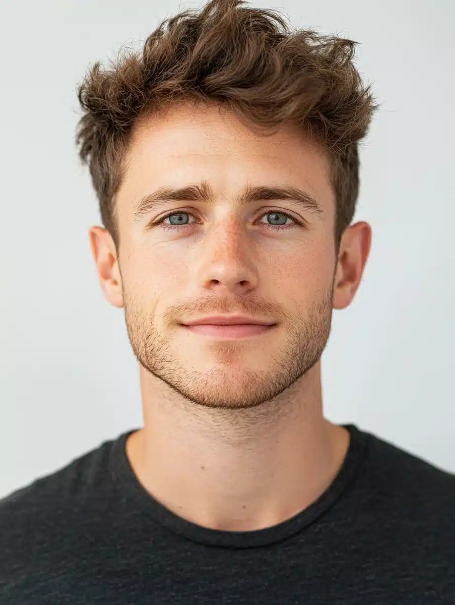 ID Photo of Young Man Midjourney提示词
