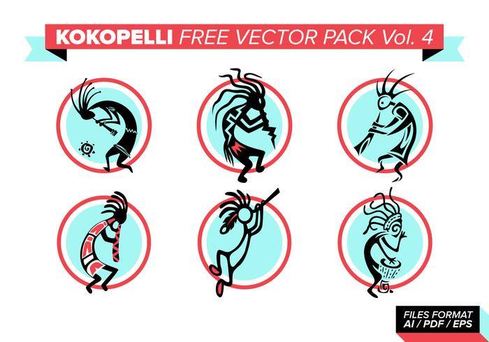Kokopelli免费矢量包卷。 4