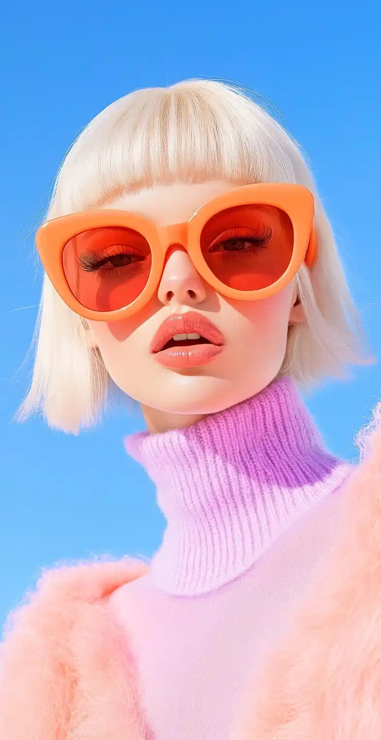 Y2K Fashion Close-Up Midjourney提示词