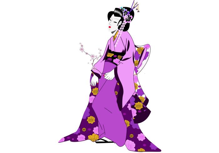 日本艺妓女孩