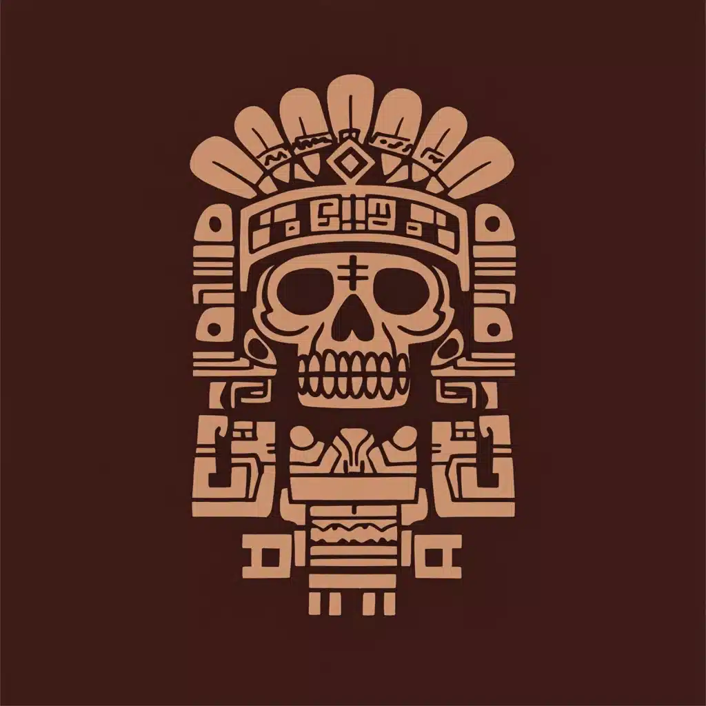 Mayan Ah Puch Logo Midjourney提示词