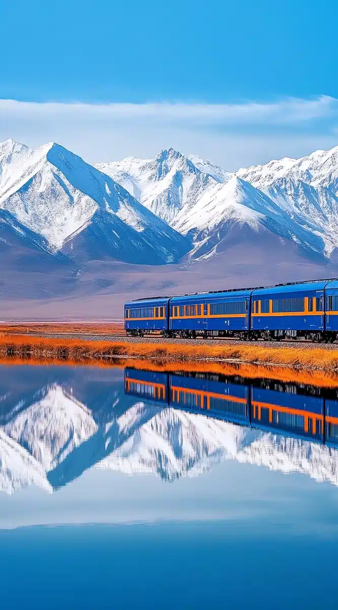 Train Reflection in Gannan Midjourney提示词